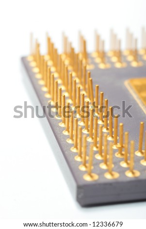 CPU connectors isolated on white background
