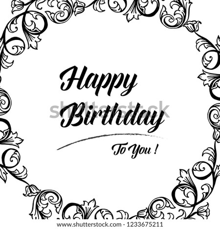 Happy Birthday with Place for Your Text Vector Art