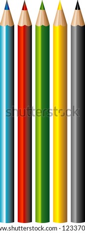 CMYK Multi-colored Pencils (VECTOR)