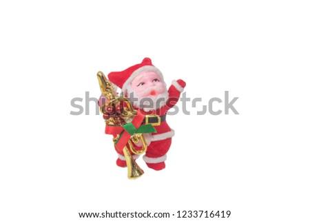 Santa Claus doll isolate on white background 