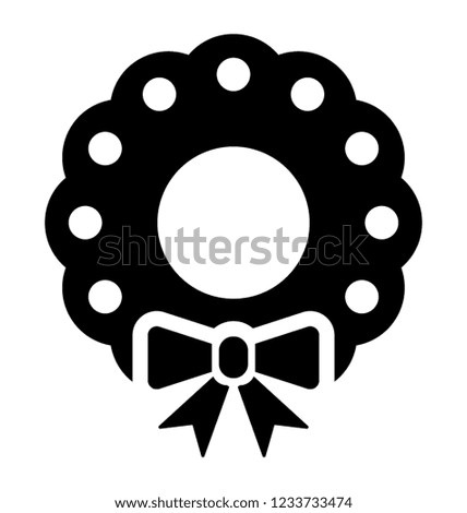 Glyph icon of bow tie