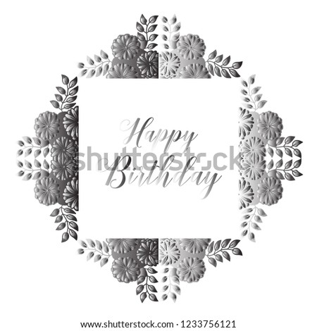 Birthday card on a floral background vector art