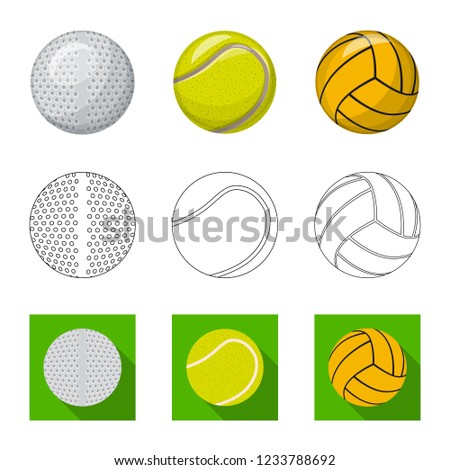 Vector design of sport and ball symbol. Collection of sport and athletic stock symbol for web.