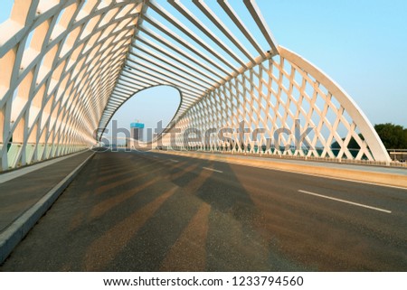 the bridge pavement at beijing,china