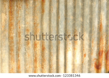 Rusty corrugated metal texture