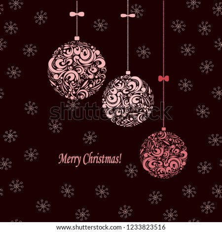 Background with a Christmas ball.