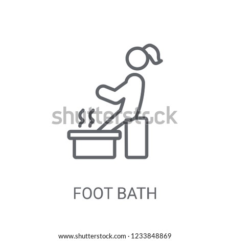 Foot bath icon. Trendy Foot bath logo concept on white background from sauna collection. Suitable for use on web apps, mobile apps and print media.
