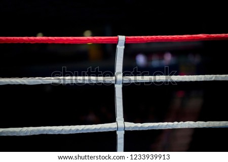 Boxing ring ropes with a blur spotlight