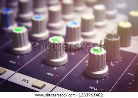 Audio Mixer Volume Control Rotate Background.
