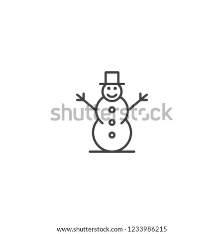 Snowman icon vector