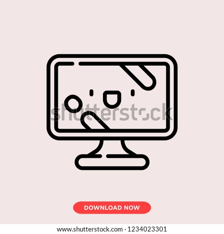 Computer modern vector style. Computer icon for web and app. Computer icon concept.