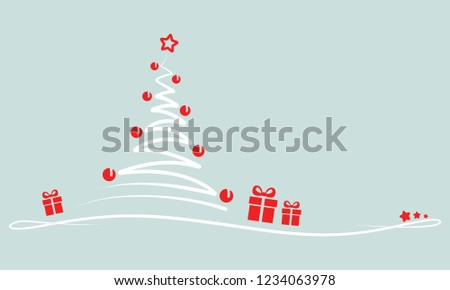 Christmas Greeting Card - Abstract Christmas Tree