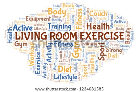 Living Room Exercise word cloud.