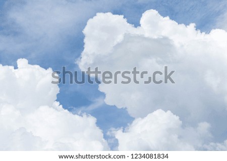 Bright sky with white cloud