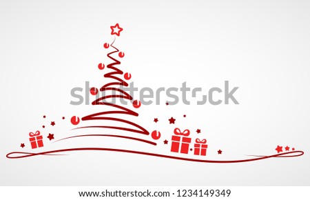 Christmas Greeting Card - Abstract Christmas Tree