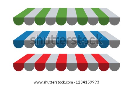 Set of store roof graphic design template