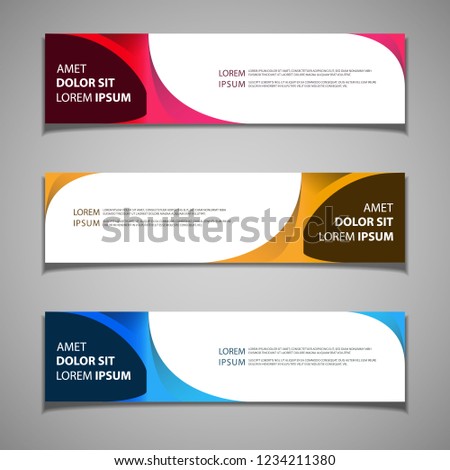 stock vector banner label background modern template design web Royalty-Free Stock Photo #1234211380