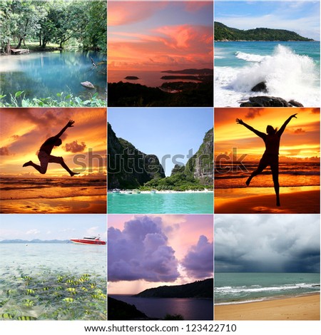 Collage Of Beautiful Thailand