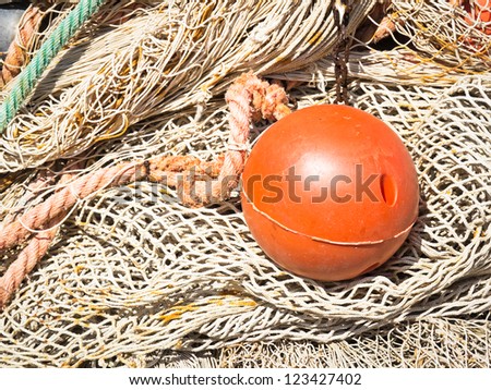 fishing net at an old port