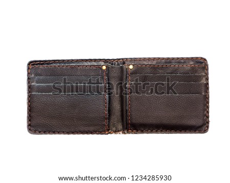 Leather wallet,Business Caed holder,isolated on white background
