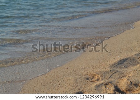 sea waves on sand