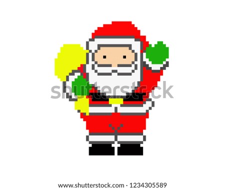  illustration pixel art of  Christmas in pixel style