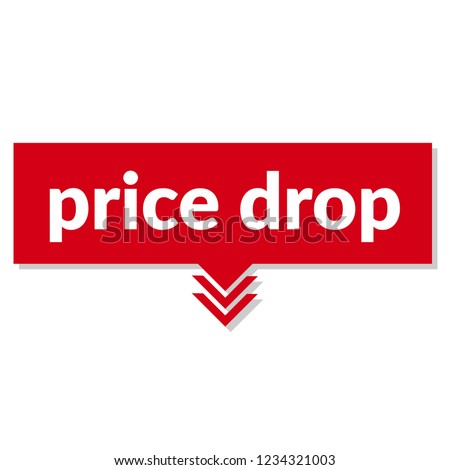 price drop sign,label. price drop speech bubble. price drop tag sign,banner Royalty-Free Stock Photo #1234321003