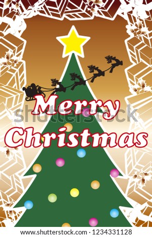 Christmas card, Christmas sale poster, advertisement