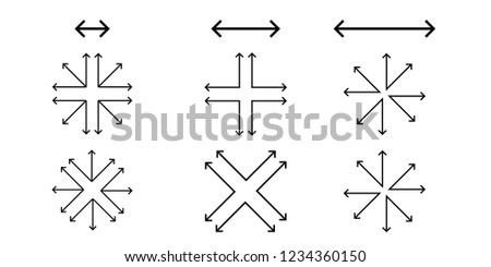 arrows. set of arrows. the black. minimalism style
