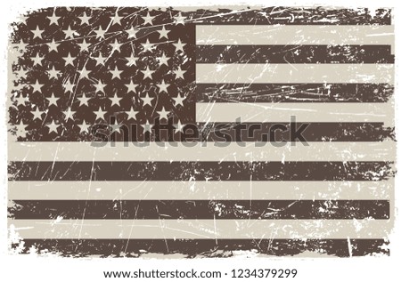 American flag background in grunge style