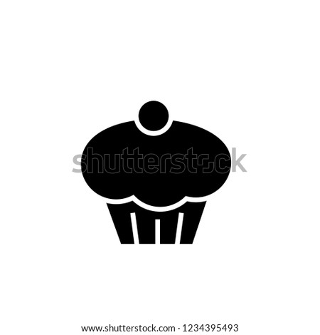 Cupcake icon. Clipart image isolated on white background