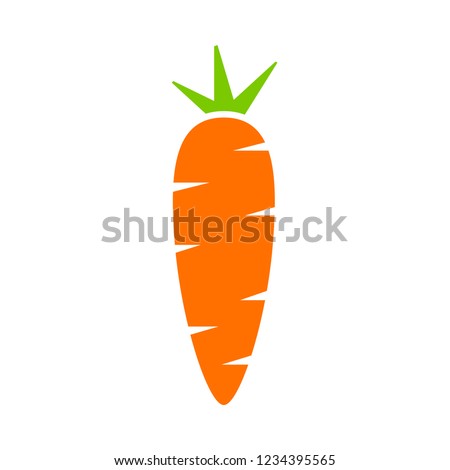 Carrot glyph icon. Clipart image isolated on white background