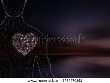 Picture show Human heart  / Love concept
