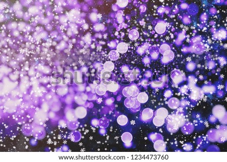 abstract background of blurred yellow lights with bokeh effect, new year 2019
