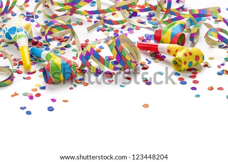 Party decoration isolated on white background