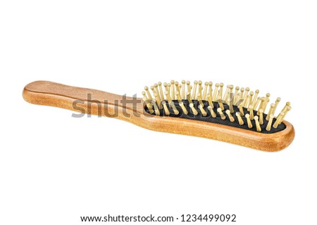 Single Hair Brush On A White Background Images And Stock Photos