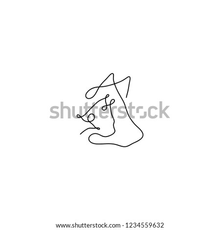 One line animal heads cat, dog, mouse silhouette. Hand drawn minimalism style vector illustration
