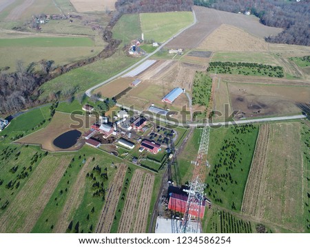 Aerial Photos of Radio Tower and Farm