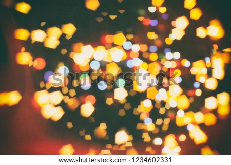 Christmas and New Year feast bokeh background