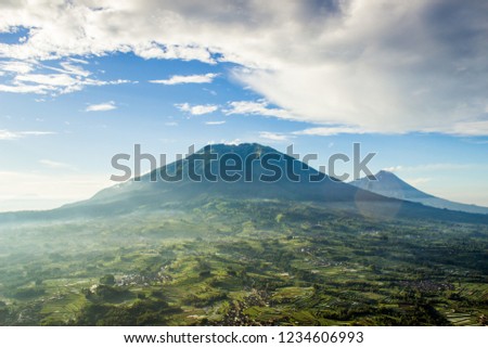 View From Mt. Andong Magelang Middle Java Indonesia
