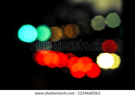 Street bokeh lights on a summers night in Johannesburg