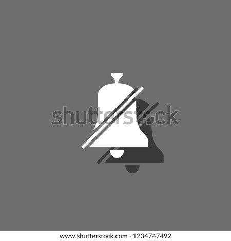 An Illustrated Icon Isolated on a Background - Bell Mute