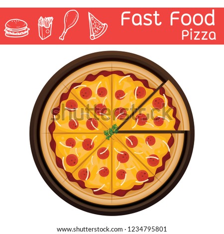 Fast Food Pizza Vector