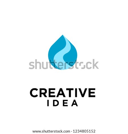 Abstract water aqua logo design. Water drop vector logotype