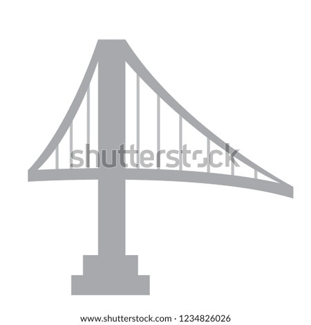 Isolated bridge structure image. Vector illustration design