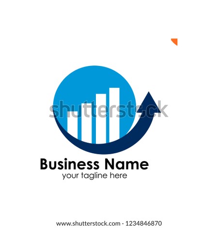 Finance logo template. accounting logo template. charts icon