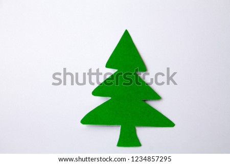 Christmas tree paper cutting design card.