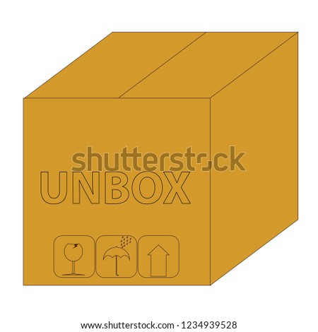 unboxing icon vector
