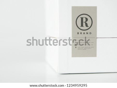 Simple white packaging box mockup