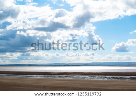 Burnham on sea landscape on the  beach